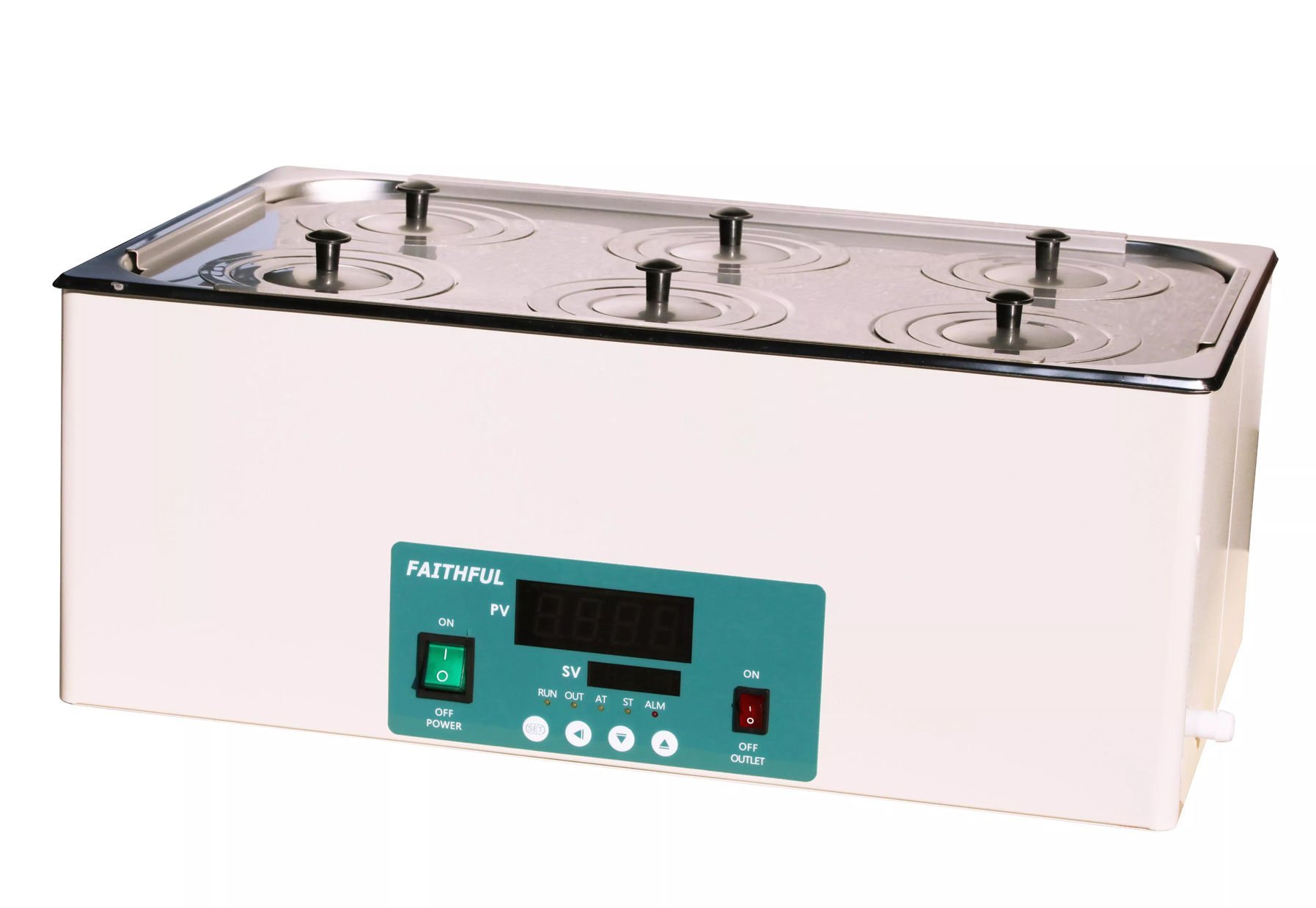 FAITHFUL DK-2000-IIIL Su Banyosu | 6 Hole ,Yuvarlak Kapaklı , Elektrikli Tahliye ,Dijital , 22.5 L