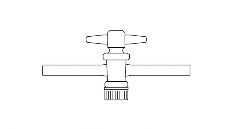 Vidalı ve Contalı Tek Yollu PTFE Musluk
