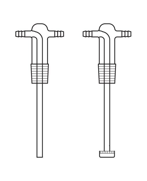 Gaz yıkama şişesi başlığı, Filtreli NS : 29/32