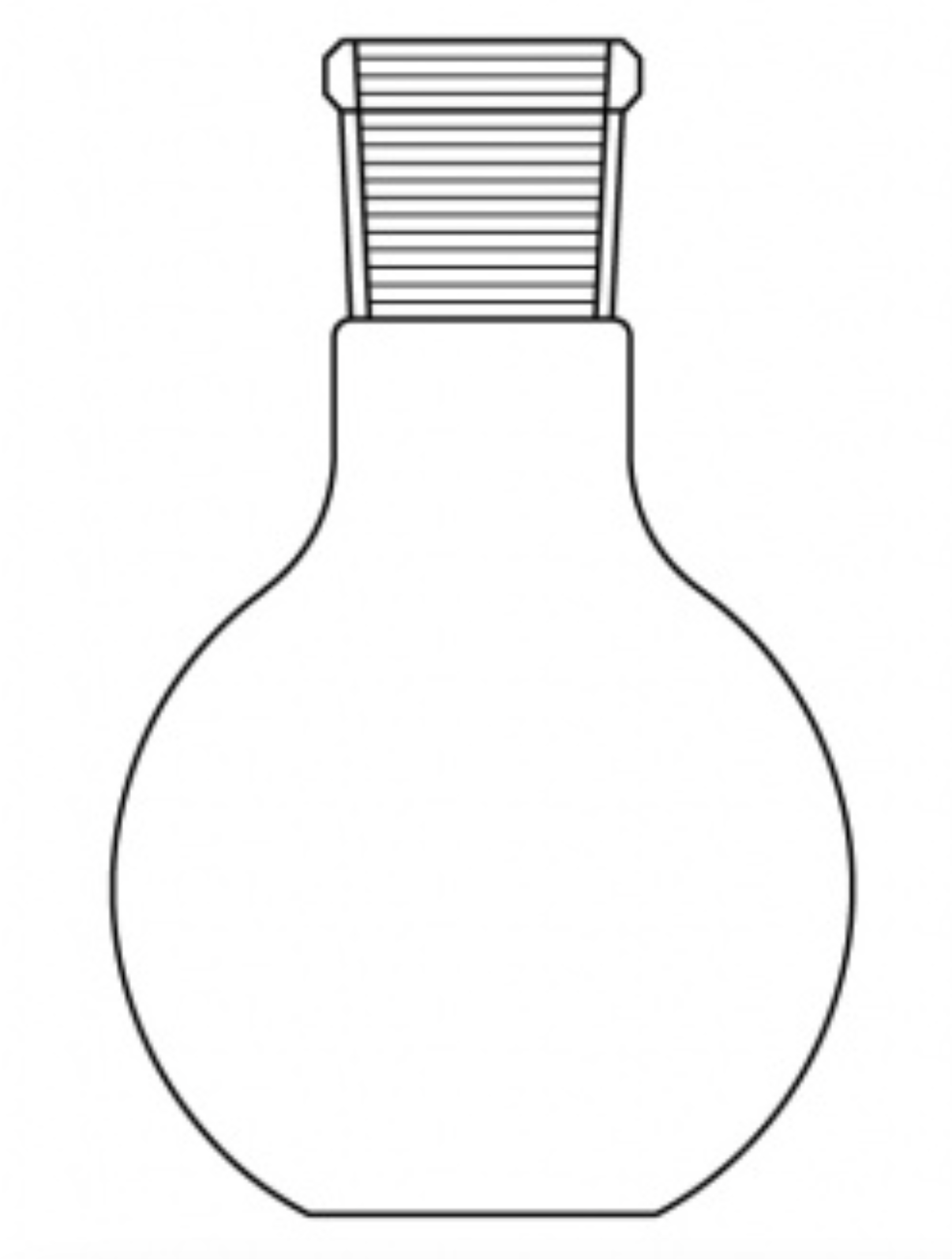 Balon,Tek Boyunlu , Dibi Düz NS : 45/40