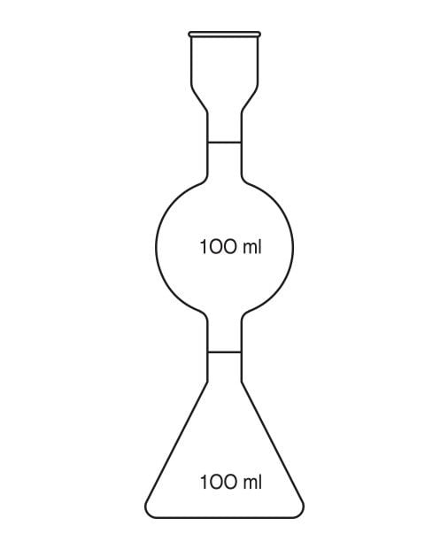 Engler vizkozite balonu 100 + 100 ml Hacim