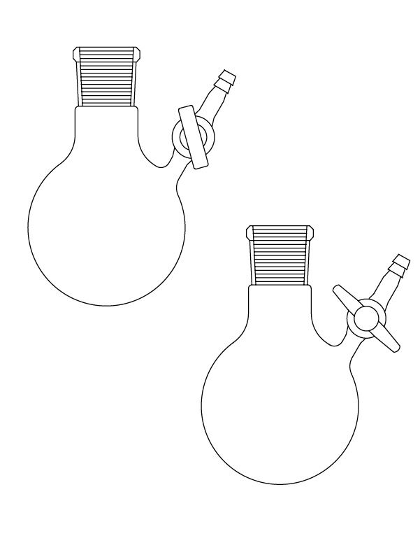 Azot (Schlenk) balonu , Cam Musluklu	 NS : 14,5/23