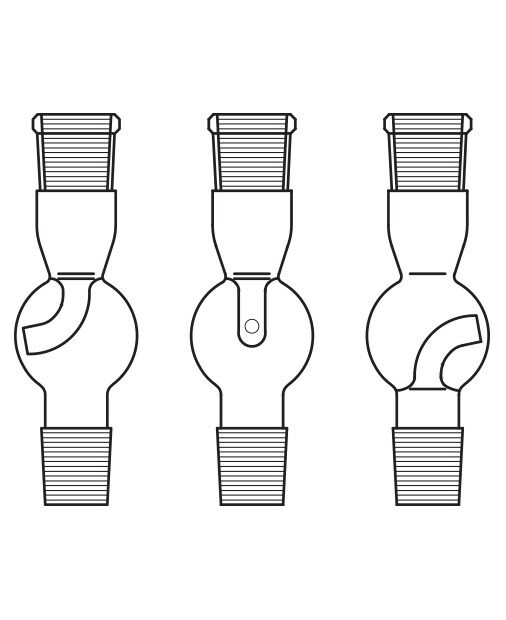 Distilasyon adaptörü, Sıçratma tutuculu, Dik tip